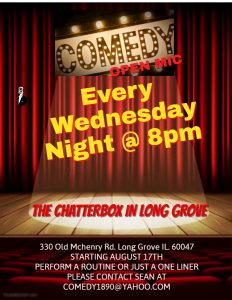 Chatterbox open mic flyer
